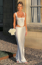 Elysian Corset Top | Broderie Anglaise, Lace-Up Back, Ruffle Trim 5