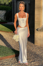 Elysian Corset Top | Broderie Anglaise, Lace-Up Back, Ruffle Trim 6