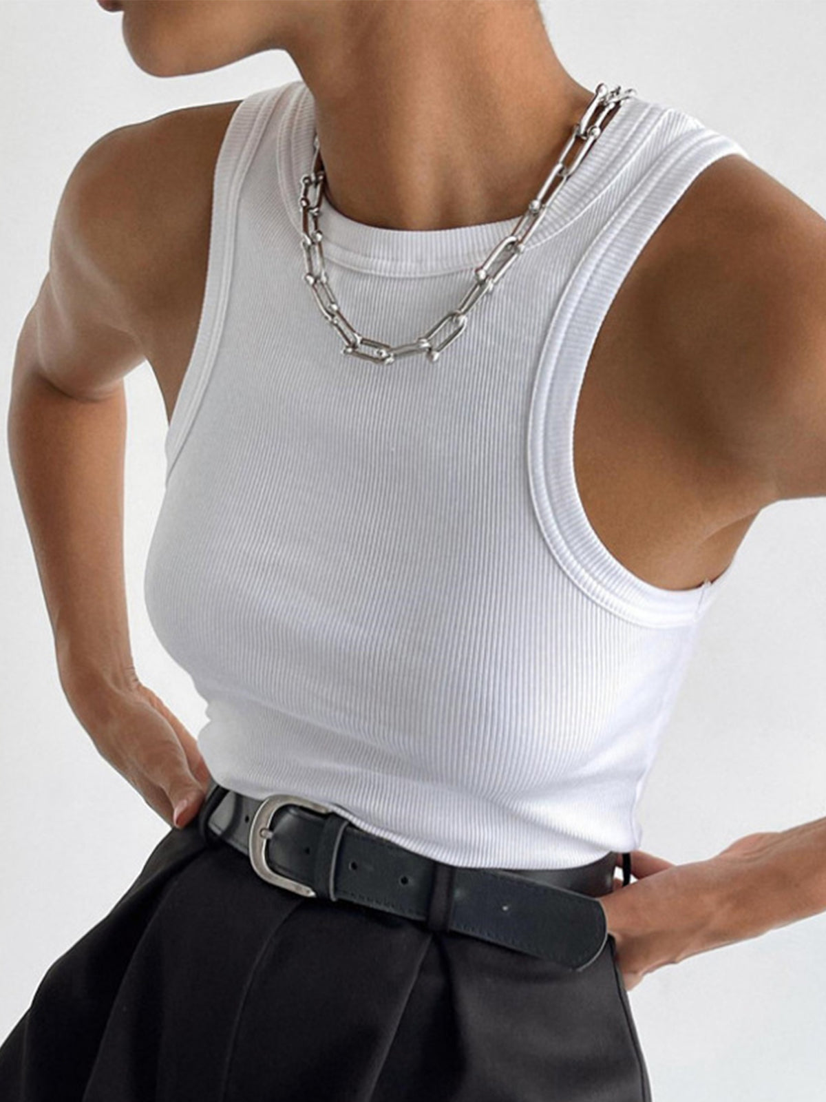 Elysian Crop Tank Top | Ribbed, Medium Stretch 0