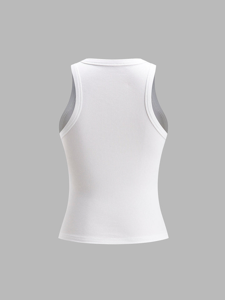 Elysian Crop Tank Top | Ribbed, Medium Stretch 3
