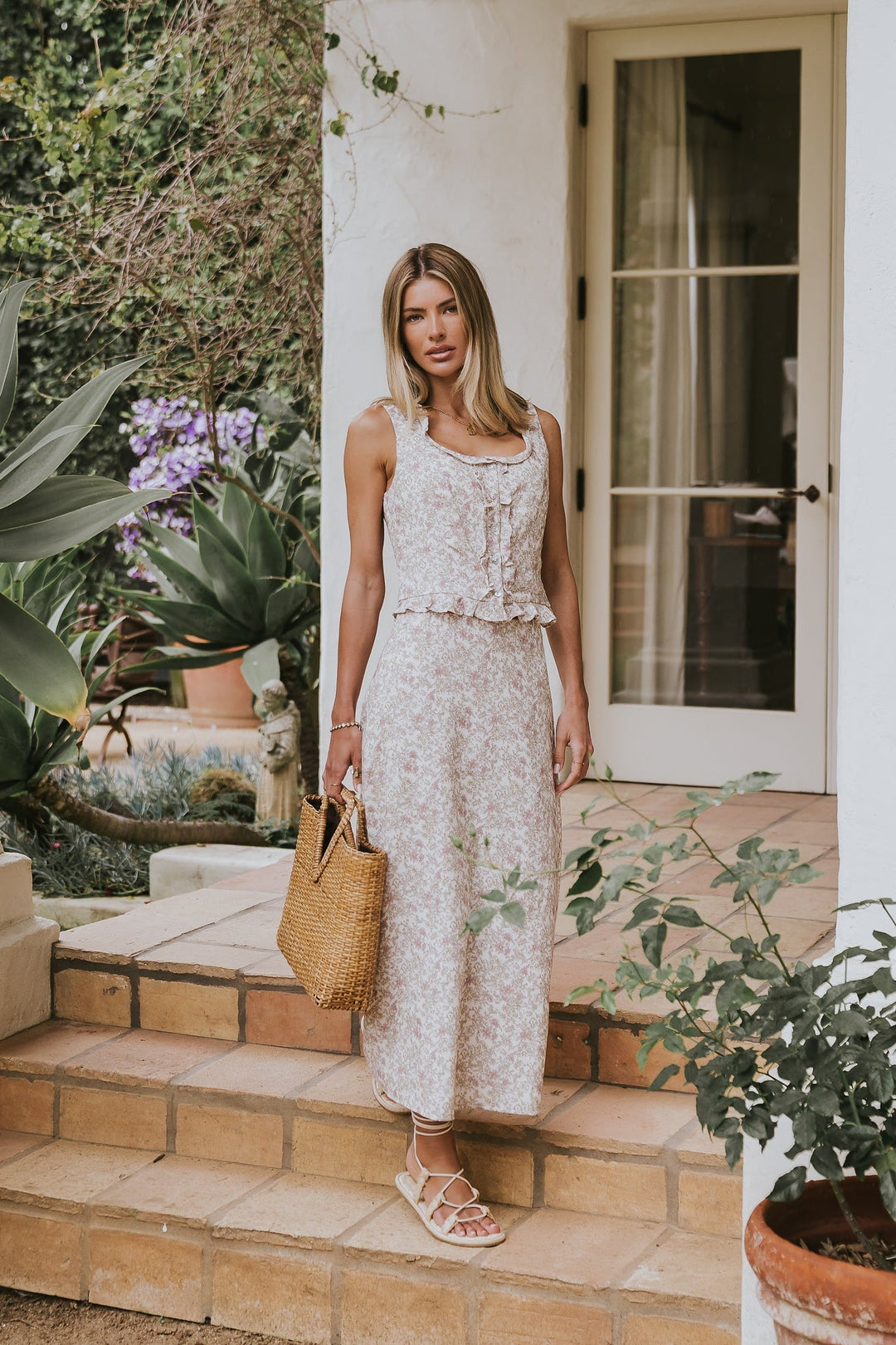 Elysian Floral Maxi Skirt | 100% Cotton, Fully Lined 5