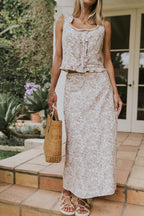 Elysian Floral Maxi Skirt | 100% Cotton, Fully Lined 6