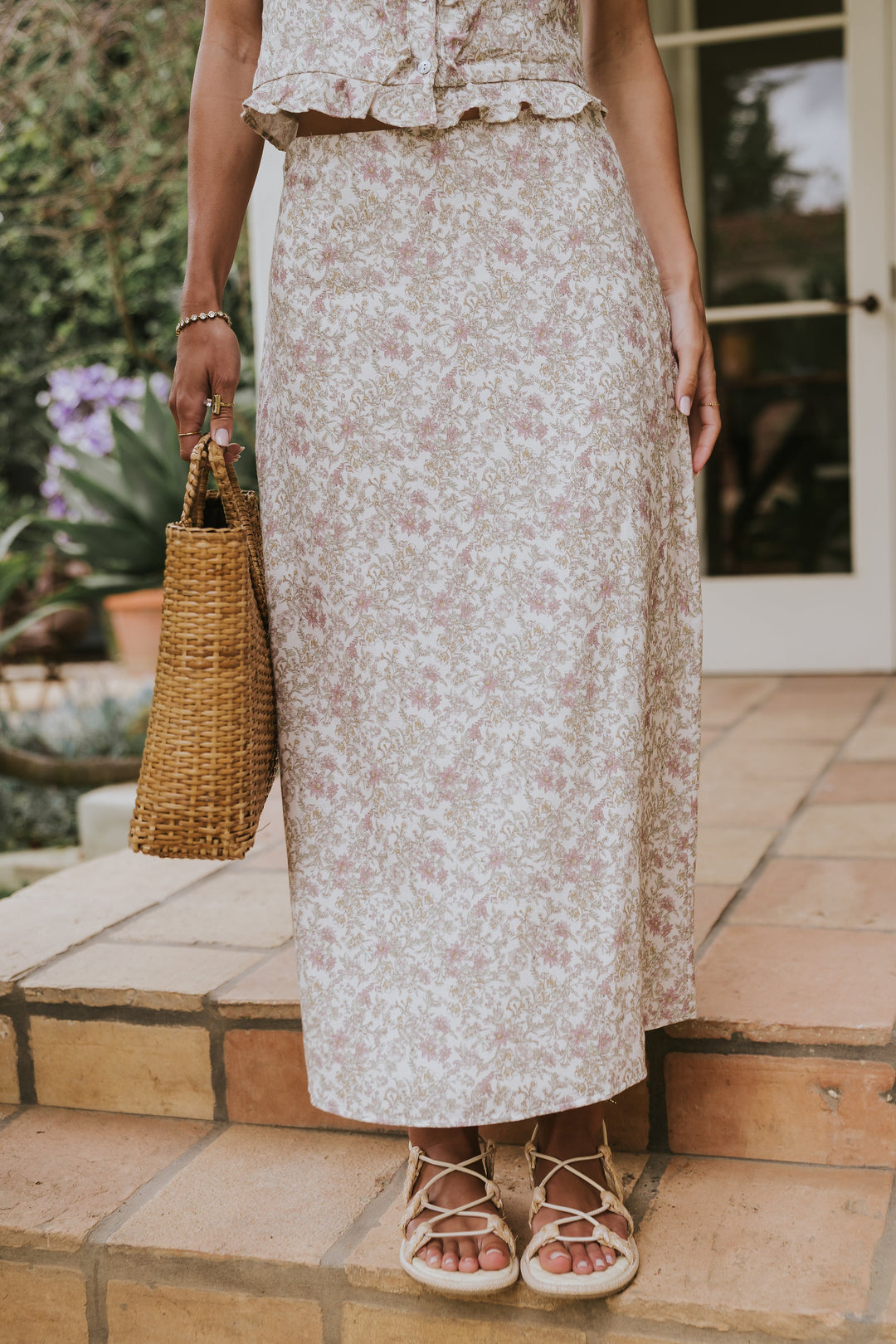 Elysian Floral Maxi Skirt | 100% Cotton, Fully Lined 7
