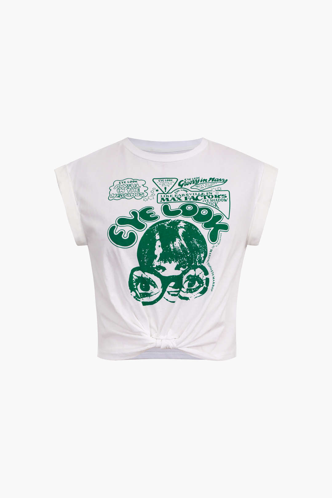 Elysian Graphic Tee | Soft Cotton Blend, Knot Hem Design 0