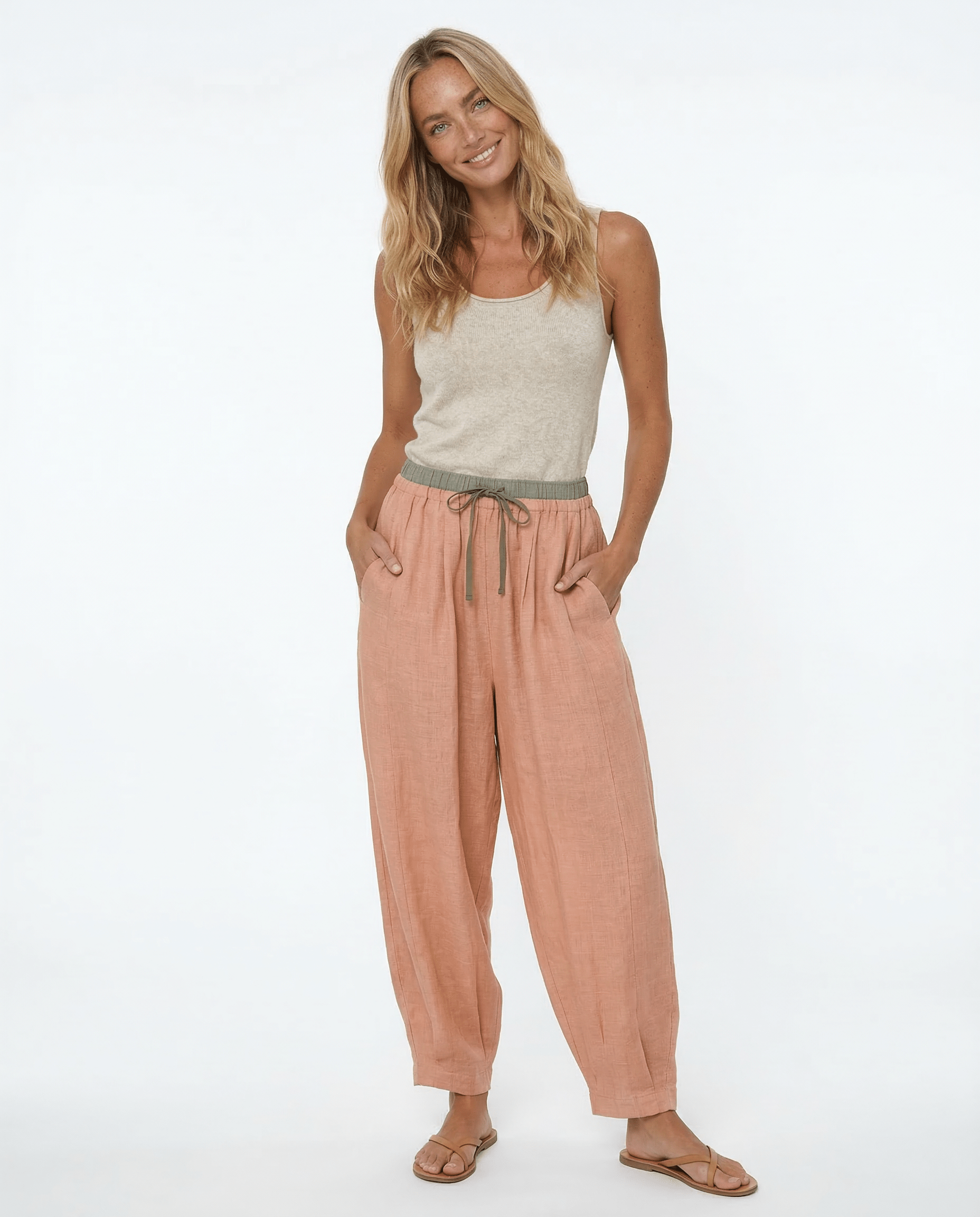 Elysian Linen Trousers | 100% Lightweight, Relaxed Tapered Fit 0