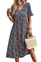 Elysian Womens Dress | Floral Print, Mid-Length Summer Dress 3
