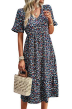 Elysian Womens Dress | Floral Print, Mid-Length Summer Dress 4