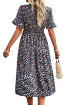Elysian Womens Dress | Floral Print, Mid-Length Summer Dress 5