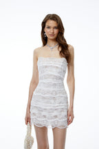 Evelyn Mini Dress | Off-Shoulder Lace, Fitted Summer Dress for Weddings and Parties 4