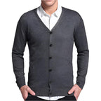 Classic Button-Up Knit Cardigan | Lightweight V-Neck | Smart Casual Staple