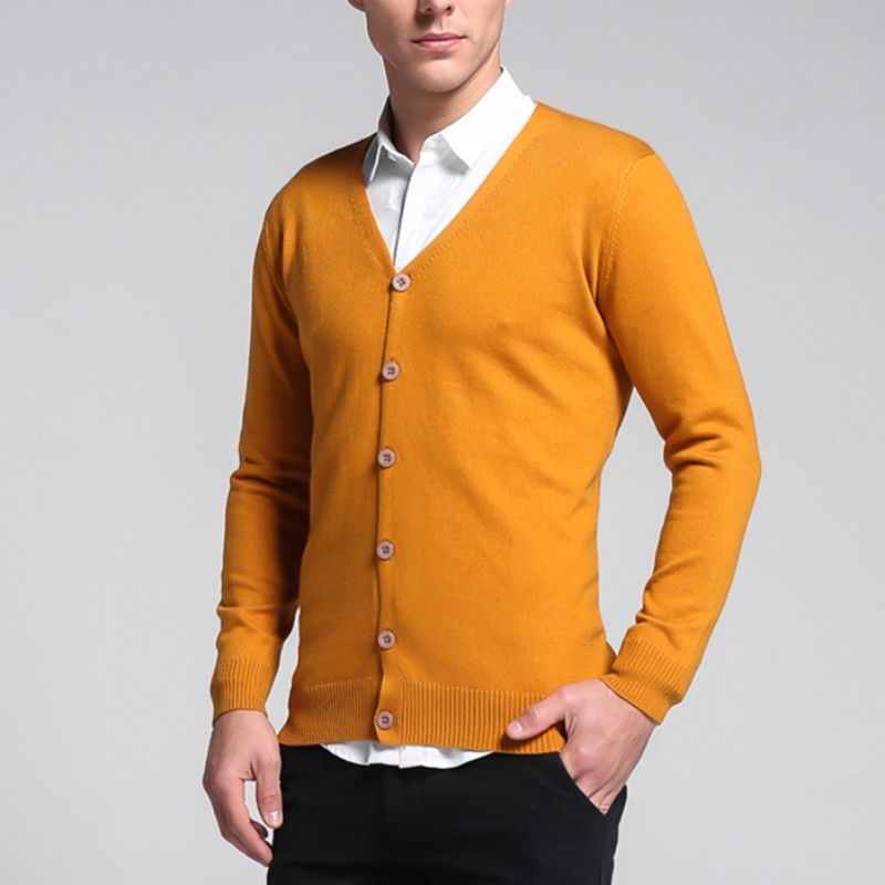 Classic Button-Up Knit Cardigan | Lightweight V-Neck | Smart Casual Staple
