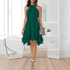 Fiona Flare Mini Dress | Lightweight, Exposed Shoulders, Asymmetric Hem 5