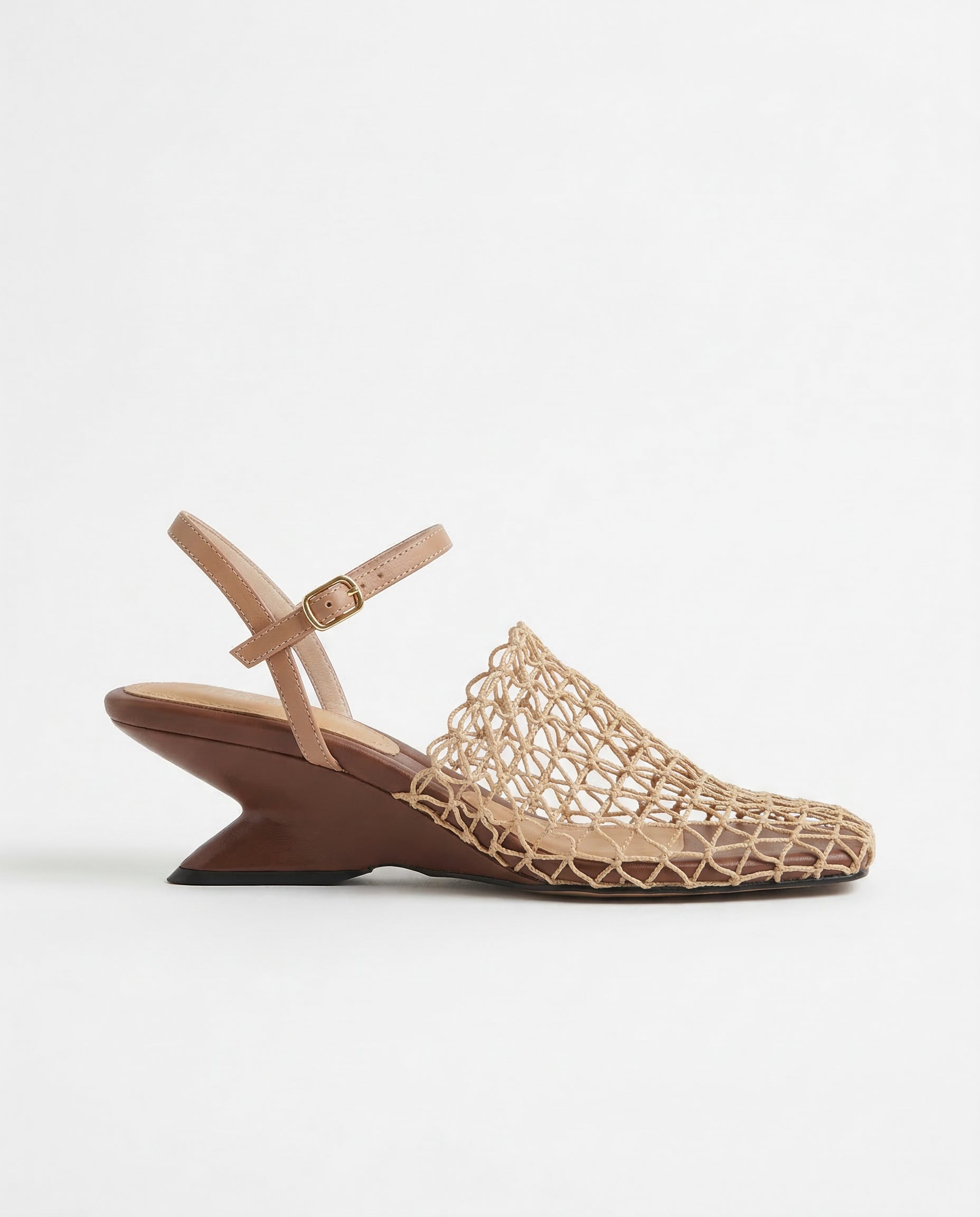 Fiona Heels | Lightweight Mesh Weave, Square Toe Wedding Shoes 0
