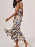 Fiona Maxi Dress | Floral Print, Irregular Hem, 100% Rayon 1