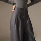 Fiora Wide Leg Trousers | 100% Cotton, High-Waisted, Elastic Waist 2