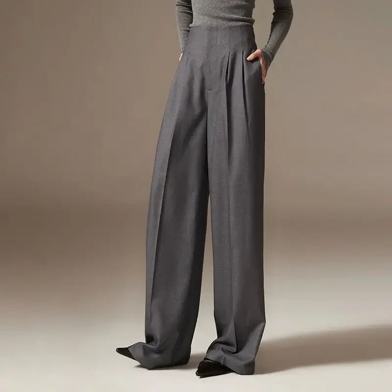 Fiora Wide Leg Trousers | 100% Cotton, High-Waisted, Elastic Waist 3