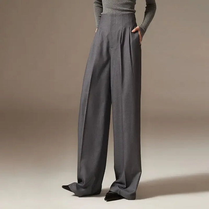 Fiora Wide Leg Trousers | 100% Cotton, High-Waisted, Elastic Waist 3