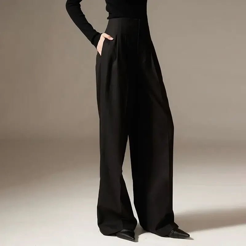 Fiora Wide Leg Trousers | 100% Cotton, High-Waisted, Elastic Waist 4