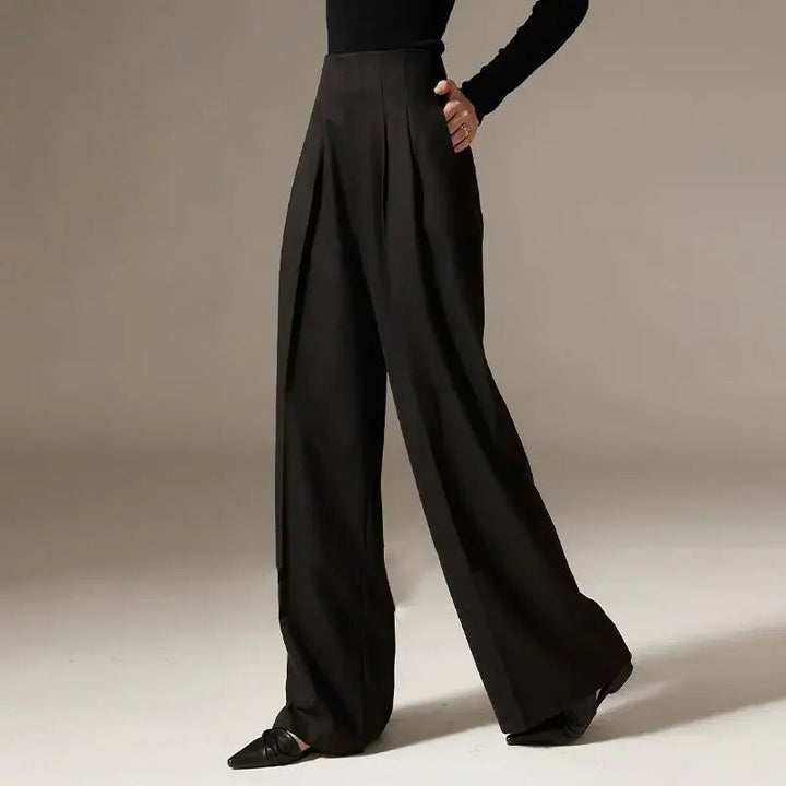 Fiora Wide Leg Trousers | 100% Cotton, High-Waisted, Elastic Waist 5