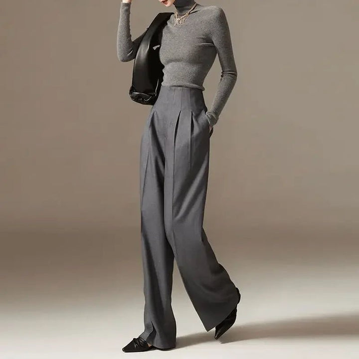 Fiora Wide Leg Trousers | 100% Cotton, High-Waisted, Elastic Waist 6