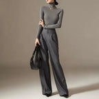 Fiora Wide Leg Trousers | 100% Cotton, High-Waisted, Elastic Waist 7