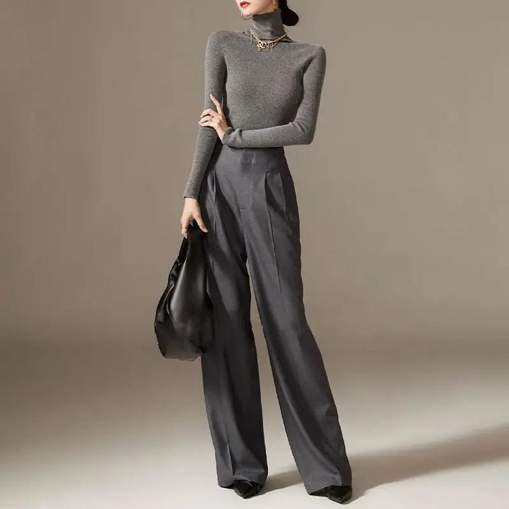 Fiora Wide Leg Trousers | 100% Cotton, High-Waisted, Elastic Waist 7