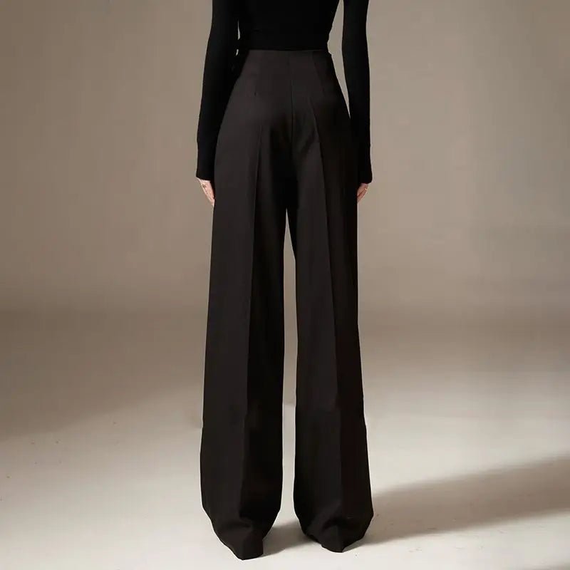 Fiora Wide Leg Trousers | 100% Cotton, High-Waisted, Elastic Waist 8