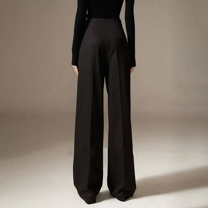 Fiora Wide Leg Trousers | 100% Cotton, High-Waisted, Elastic Waist 8
