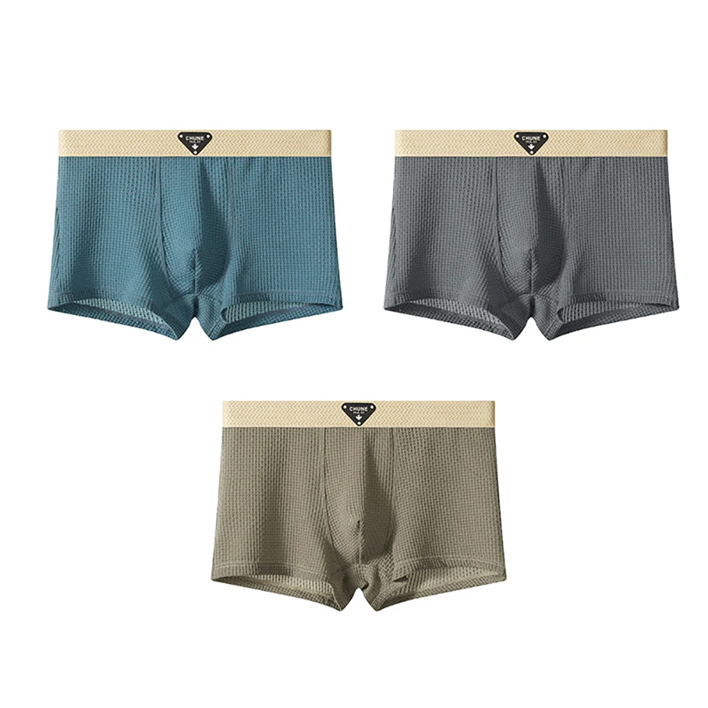 Fleek Silk Boxer Shorts | Cooling Ice Silk, Breathable Waffle Texture, Pack of 3 4