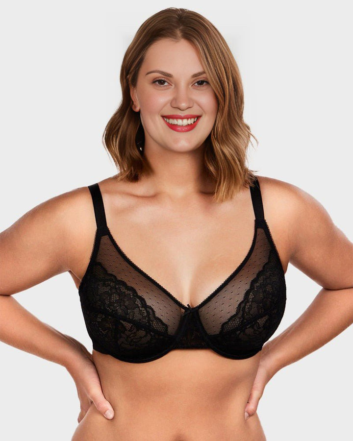 Fleur Minimizer Bra | Full Coverage Lace Design, Comfortable Fit 0