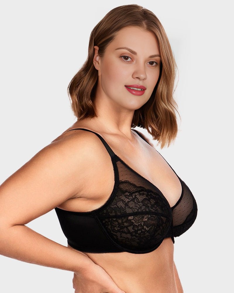 Fleur Minimizer Bra | Full Coverage Lace Design, Comfortable Fit 1