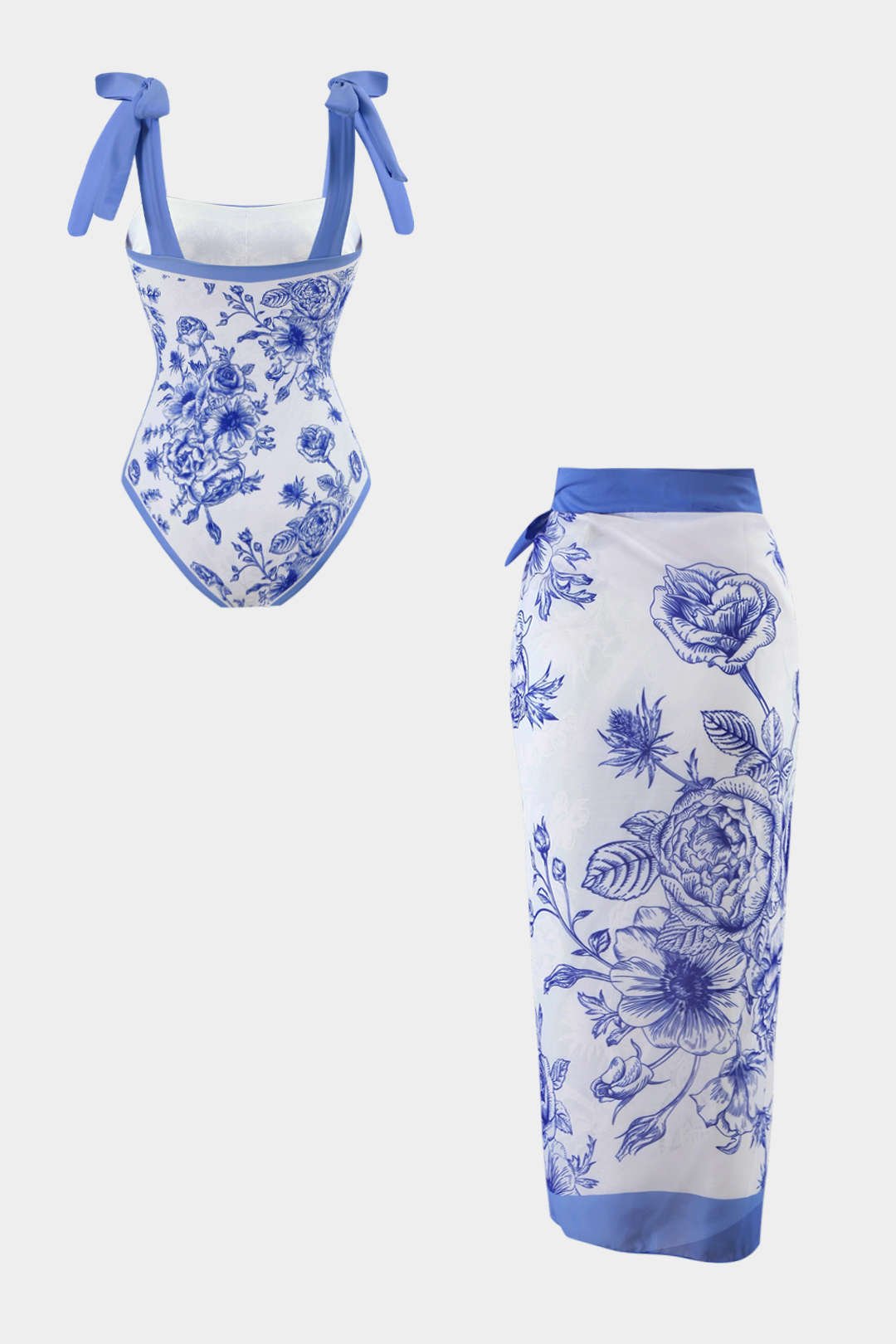 Fleur Womens Bikini Set | Floral Print, Adjustable Tie-Up Design 1
