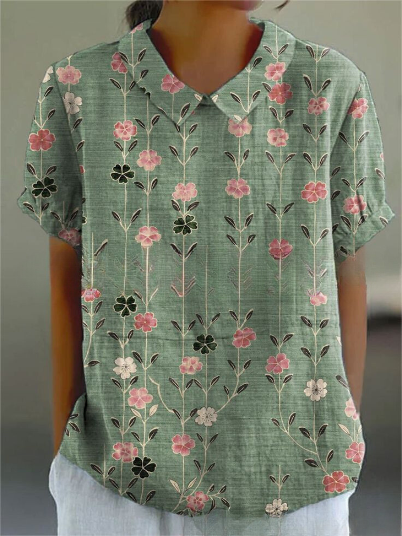 Nina Floral Shirt | Soft Breathable Fabric, Relaxed Fit - 7