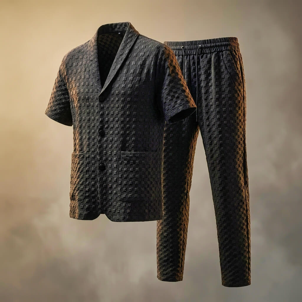 Gavin Prestige Men's Set | Featherweight Textured Weave, Relaxed Fit 1