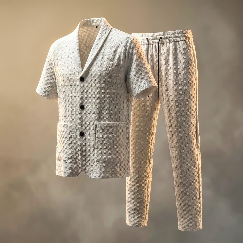 Gavin Prestige Men's Set | Featherweight Textured Weave, Relaxed Fit 2