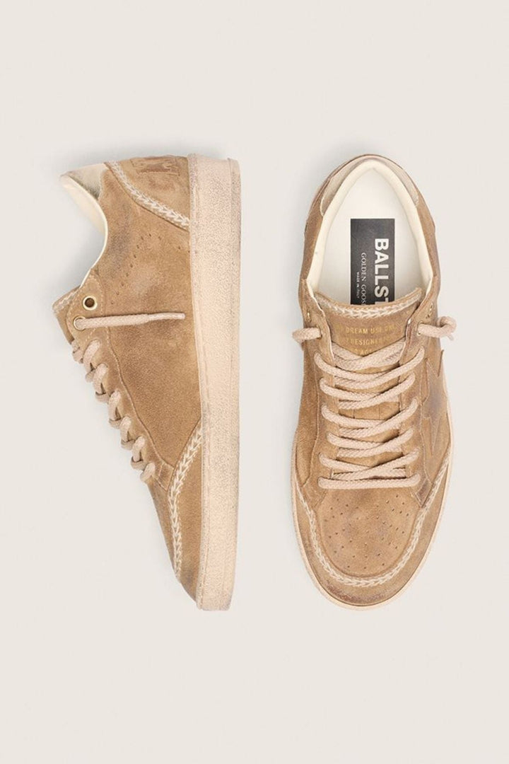 Gavino Ball Star Sneakers | Tobacco Suede, Wedge Heel 2