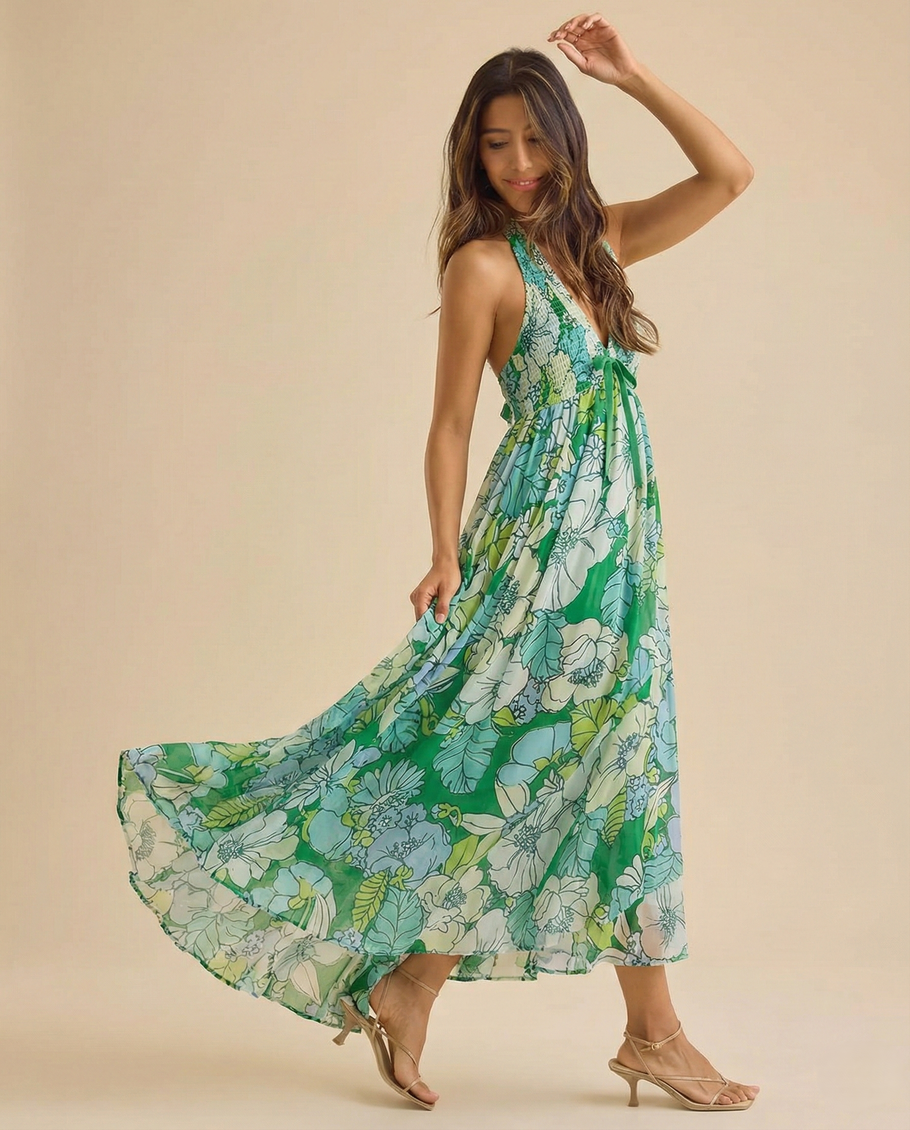 Cheela | Halter Maxi Beach Dress