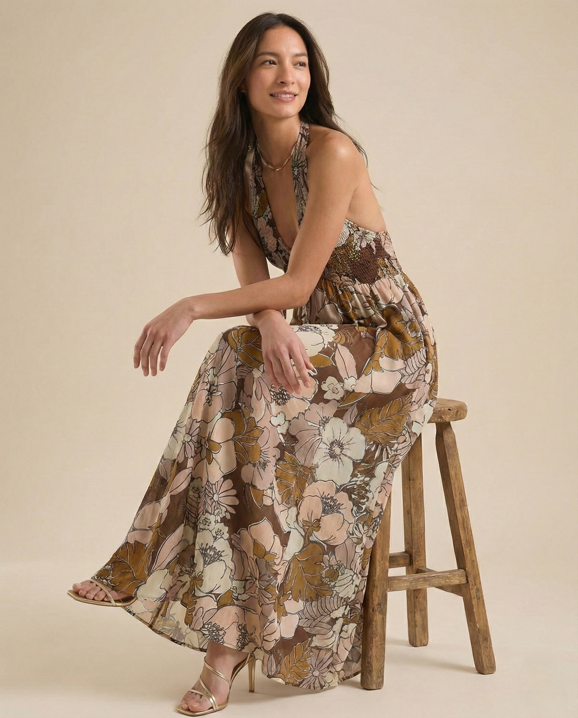 Cheela | Halter Maxi Beach Dress