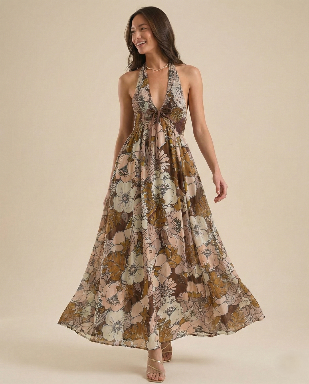 Cheela | Halter Maxi Beach Dress