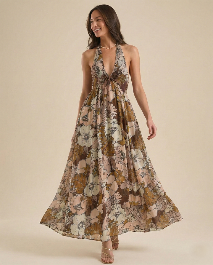 Cheela | Halter Maxi Beach Dress