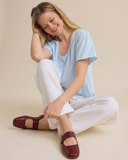 Yena | Leather Square Toe Chunky Heel Mules