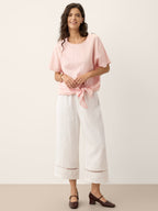 Gillian Cropped Trousers | 100% Linen, Relaxed Fit, Ankle-Length 8