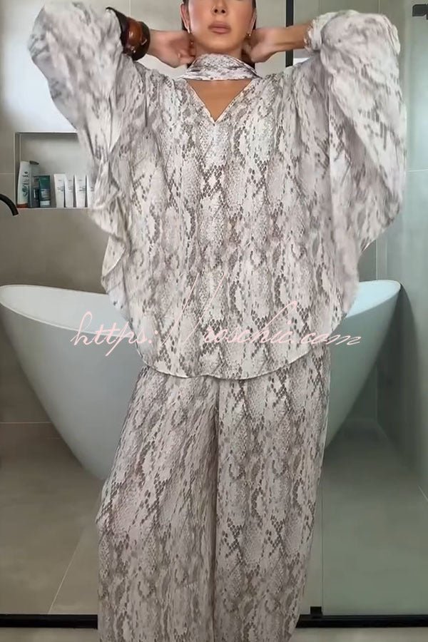 Gina Women's Set | Polyester Loungewear, Loose Fit, Batwing Sleeve 3
