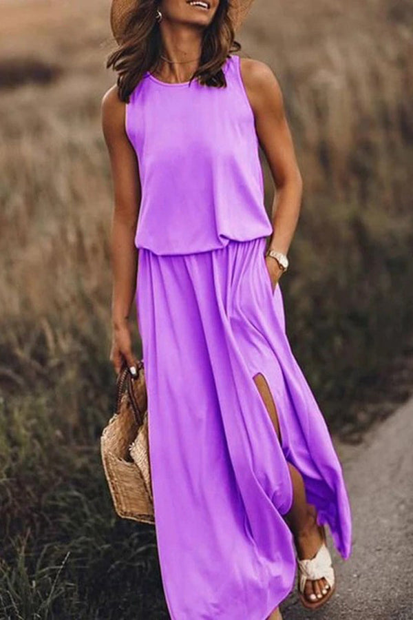 Giselle Maxi Dress | Loose Fit, Cotton Blend, Sleeveless Long Dress for Women 5