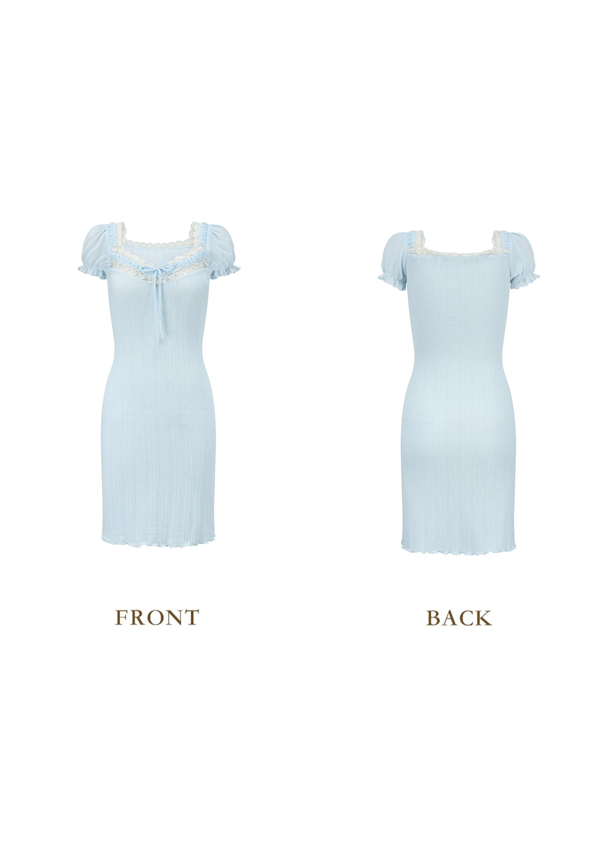 Glimmer Maiden Dress | Soft Knitted Fabric, Vintage Lace Trim, White Summer Dress for Women 1