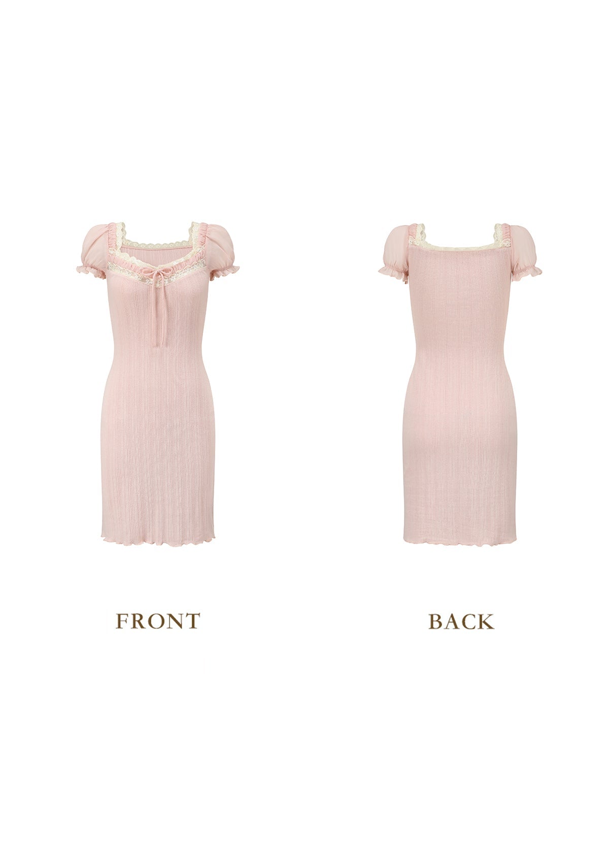 Glimmer Maiden Dress | Soft Knitted Fabric, Vintage Lace Trim for Women 1