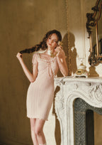 Glimmer Maiden Dress | Soft Knitted Fabric, Vintage Lace Trim for Women 7