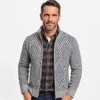 Peter | Men's Textured Zip Sweater | Knit