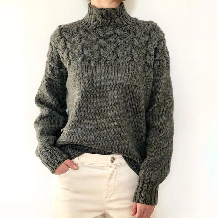 Women's Knit Turtleneck Sweater, 14 Colours, Fitted, Layering Piece
