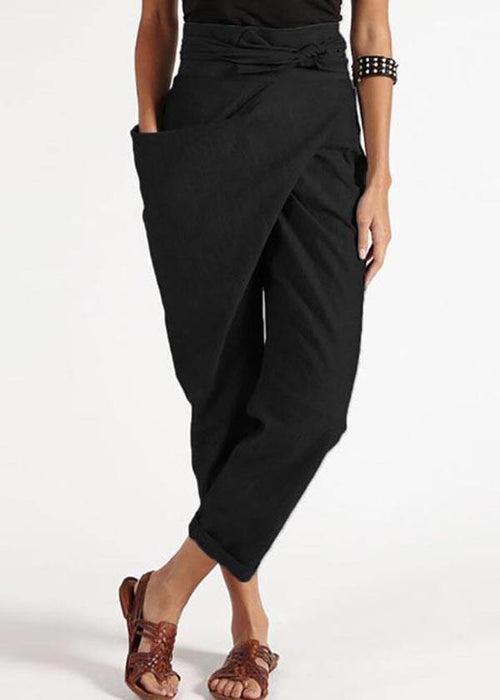 Grove Harem Pants Women | High Waist, Cotton Blend, Asymmetrical Design 1